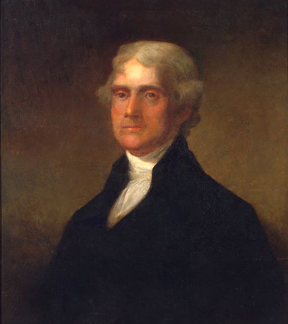 a portrait of Thomas Jefferson